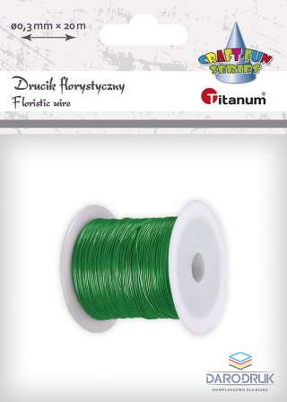 Titanum Drucik Craft-Fun Series florystyczny kolor: zielony 20 m 1 szt Titanum (24BR0201-1)