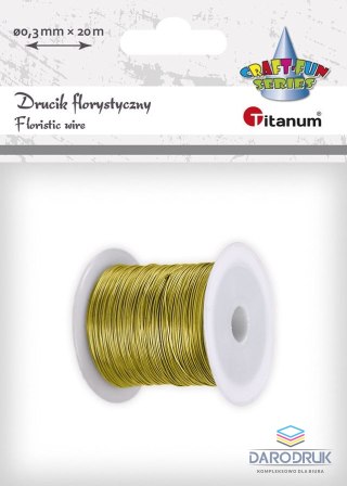 Titanum Drucik Craft-Fun Series florystyczny kolor: złoty 20 m 1 szt Titanum (24BR0201-3)