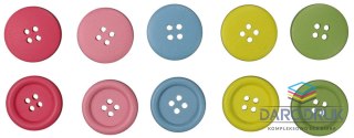 Titanum Guziki Craft-Fun Series plastikowe okrągłe 25mm mix 25 szt Titanum