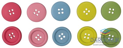 Titanum Guziki Craft-Fun Series plastikowe okrągłe 25mm mix 25 szt Titanum
