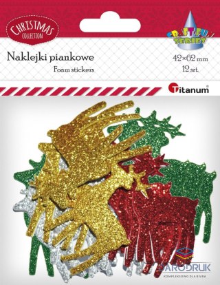 Titanum Naklejka (nalepka) Craft-Fun Series brokatowa Boże Narodzenie Titanum (YFXS115)