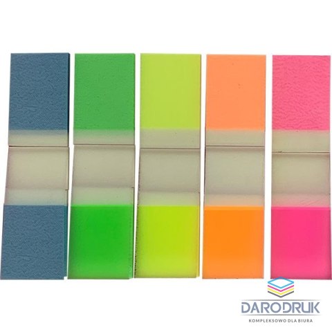 Titanum Zakładka indeksująca PP 12x45mm 5 kolorów fluo