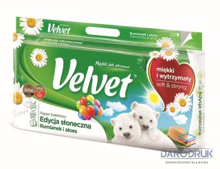 Velvet Papier toaletowy Naturalnie Pielęgnujący Rumianek A8 kolor: biały 8 szt Velvet