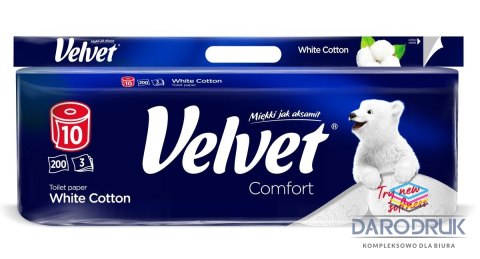 Velvet Papier toaletowy White Cotton kolor: biały 10 szt Velvet