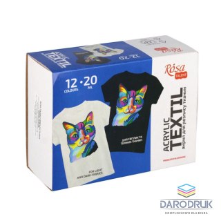 (nd) Farba do tkanin 12 kol kolor: mix 20ml 12 kolor. (nd)