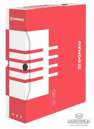 Donau Pudło archiwizacyjne A4 czerwony karton [mm:] 80x340x 297 Donau (7660301FSC-04)