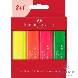 Faber-Castell Zakreślacz 4 szt wkład mix 1,0-5,0mm Faber-Castell (254604 FC)