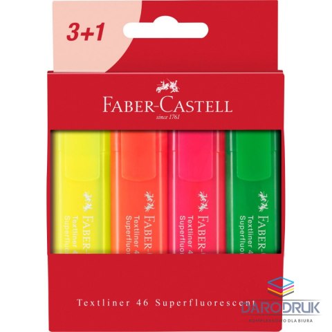 Faber-Castell Zakreślacz 4 szt wkład mix 1,0-5,0mm Faber-Castell (254604 FC)