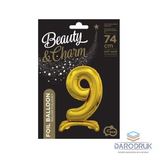 Godan Balon gumowy Beauty&Charm cyfra stojąca złota złota 750mm 30cal Godan (BC-ASZ9)