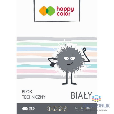 Happy Color Blok techniczny A3 biały 170g 10k Happy Color (HA 3550 3040-0)