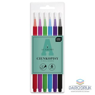 Interdruk Cienkopis ACADEMY wkład mix 0,7mm 6kol. Interdruk (5902277350046)