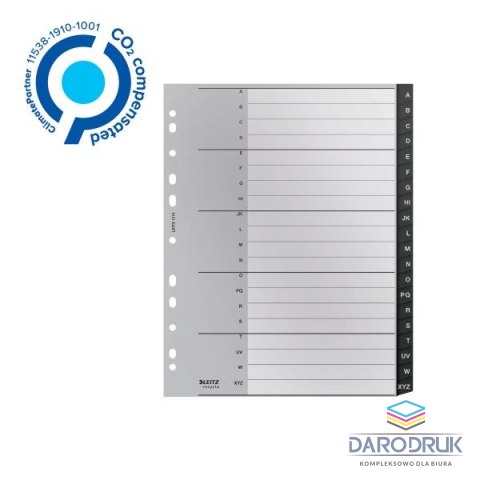 Leitz Przekładka numeryczna Recycle A4+ czarne A-Z Leitz (12190000)