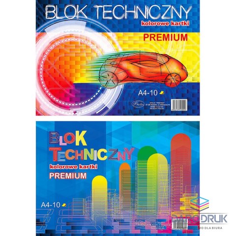 Protos Blok techniczny A4 kolorowy 10k Protos