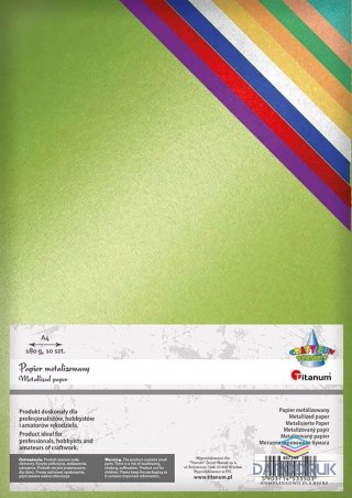 Titanum Brystol Craft-Fun Series Papier metalizowany A4 mix 180g 10k Titanum (5903714533503)