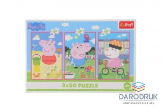 Trefl Puzzle Peppa Pig Siła przyjaźni 3x50 el. Trefl (34877)