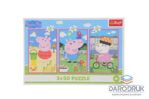 Trefl Puzzle Peppa Pig Siła przyjaźni 3x50 el. Trefl (34877)