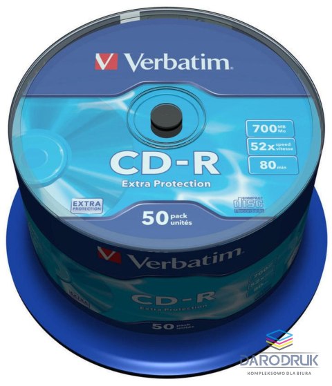 Verbatim Płyta cd CD-R cake 50 700MB x52 Verbatim (43351)
