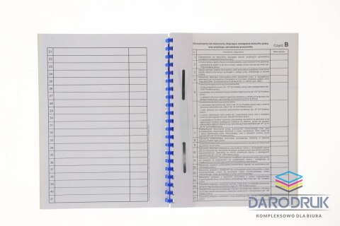 Warta Teczka do akt osobowych A4 ABCDE niebieski Warta (339-097)