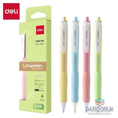 Argo Długopis żelowy Longreen wkład czarny 0,5mm Argo (EG60E-BK)