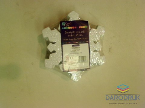 Dp Craft Ozdoba piankowa śnieżynki pianki brokat 24szt. Dp Craft (kspi-111)