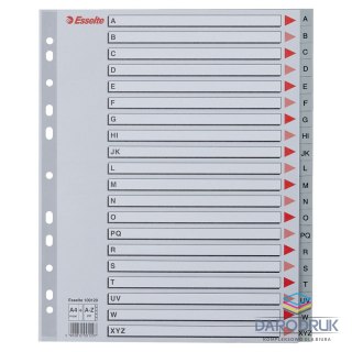 Esselte Przekładka alfabetyczna A4 szara 20k A-Z Esselte (100129)