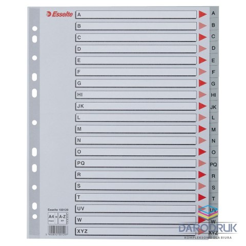 Esselte Przekładka alfabetyczna A4 szara 20k A-Z Esselte (100129)