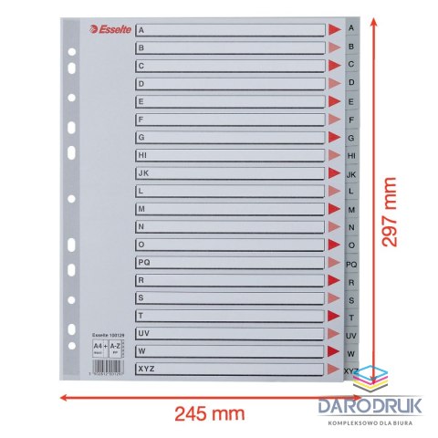 Esselte Przekładka alfabetyczna A4 szara 20k A-Z Esselte (100129)