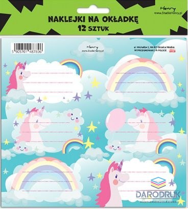 Henry Naklejka na zeszyt 2 JEDNOROŻEC Henry (5905701487806)