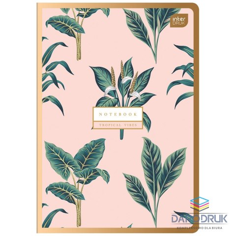 Interdruk Zeszyt A5 SATIN GOLD METALIC 59022777314130 80k. 70g linia Interdruk (ZE80=MSG)