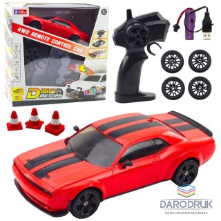 Lean Samochód Sportowe Drift Wymienne Koła Zdalnie Sterowany RC 4WD Czerwone Sport Lean (22682)
