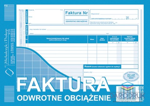 Michalczyk i Prokop Druk offsetowy A5 faktura 80k. Michalczyk i Prokop (109-3E)
