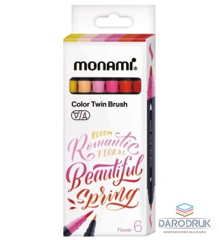 Monami Flamaster Flower dwustronny wodny z pędzelkami 2053009506 6 kol. Monami (170-2783)