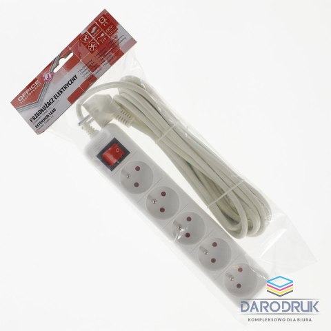 Office Products Listwa zasilająca 5m 5 gniazd Office Products (13115541-14)