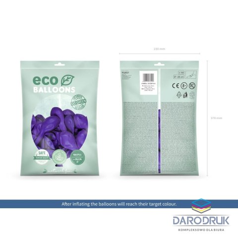 Partydeco Balon gumowy Pastel Eco Balloons fioletowy 260mm Partydeco (ECO26P-014)