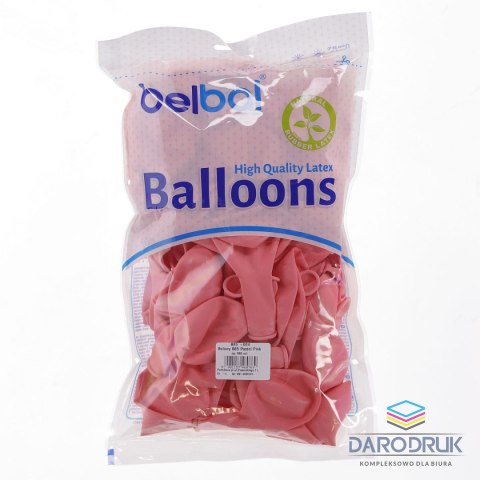 Partydeco Balon gumowy pastelowy 100 szt różowy jasny 12cal Partydeco (12P-004)