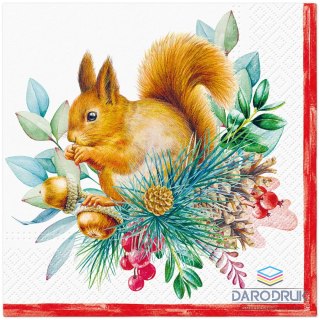 Paw Serwetki Lunch BN Vintage Squirrel Joy mix bibuła Paw (SDL240500)