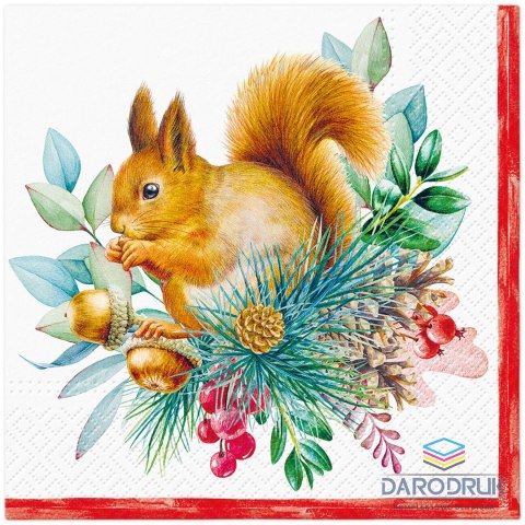 Paw Serwetki Lunch BN Vintage Squirrel Joy mix bibuła Paw (SDL240500)