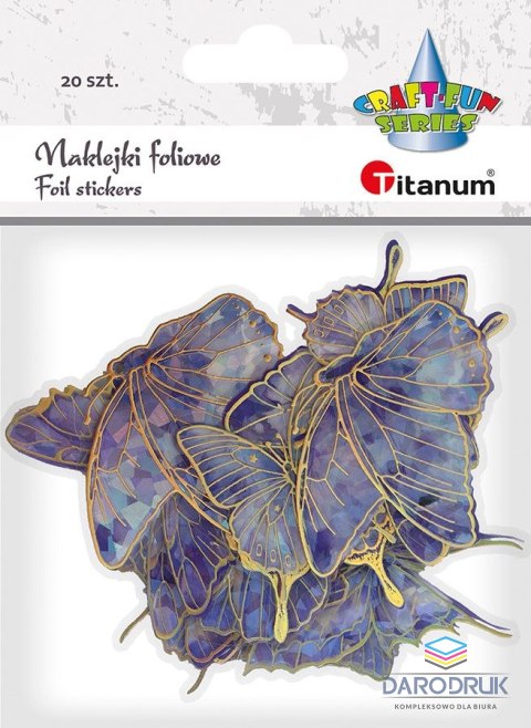 Titanum Naklejka (nalepka) Craft-Fun Series Motyle fioletowe Naklejki foliowe Titanum (25CR003)