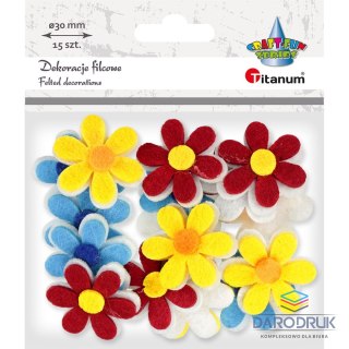 Titanum Ozdoba filcowa Craft-Fun Series kwiatki Titanum (20HY0402-24)