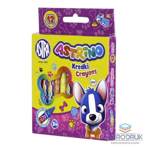 Astrino Kredki świecowe GRAFIONOWE 12 kol. Astrino (316121001)