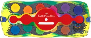 Faber Castell Farby akwarelowe Dinozaury +brokat + naklejki 12 kolor. Faber Castell (125013 FC)