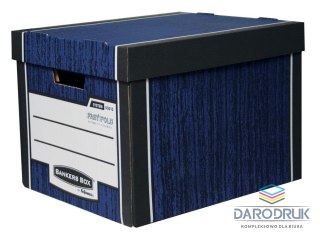Fellowes Pudło archiwizacyjne Woodgrain niebieski tektura [mm:] 340x295x 405 Fellowes (0061001-BLUE)