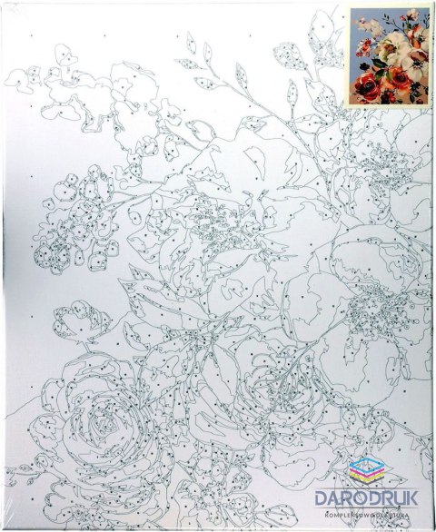 Flamingo Line Zestaw kreatywny Malowanie po numerach 40x50cm Kwiaty Flamingo Line (FSY195)