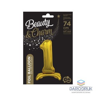 Godan Balon gumowy Beauty&Charm cyfra stojąca złota złota Godan (BC-ASZ1)