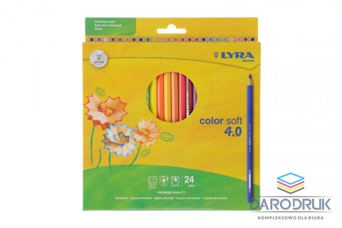 Lyra Kredki ołówkowe SOFT 4.0 24 kol. Lyra (L2421240)