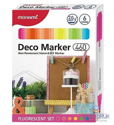 Monami Marker permanentny Deco Marker 460 wkład mix okrągła końcówka Monami (2080001505)