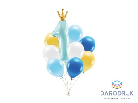Partydeco Balon foliowy Zestaw balonów Roczek, niebieski Partydeco (ZB3-001)