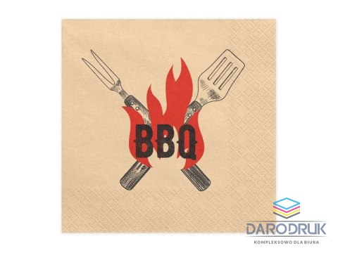 Partydeco Serwetki BBQ mix papier [mm:] 330x330 Partydeco (SP33-112)