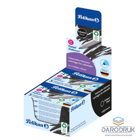 Pelikan Naboje długie do pióra kulkowego 824699 czarny Pelikan (300010005)