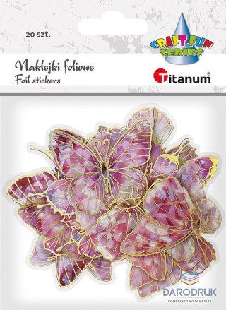Titanum Naklejka (nalepka) Craft-Fun Series Motyle różowe Naklejki foliowe Titanum (25CR002)